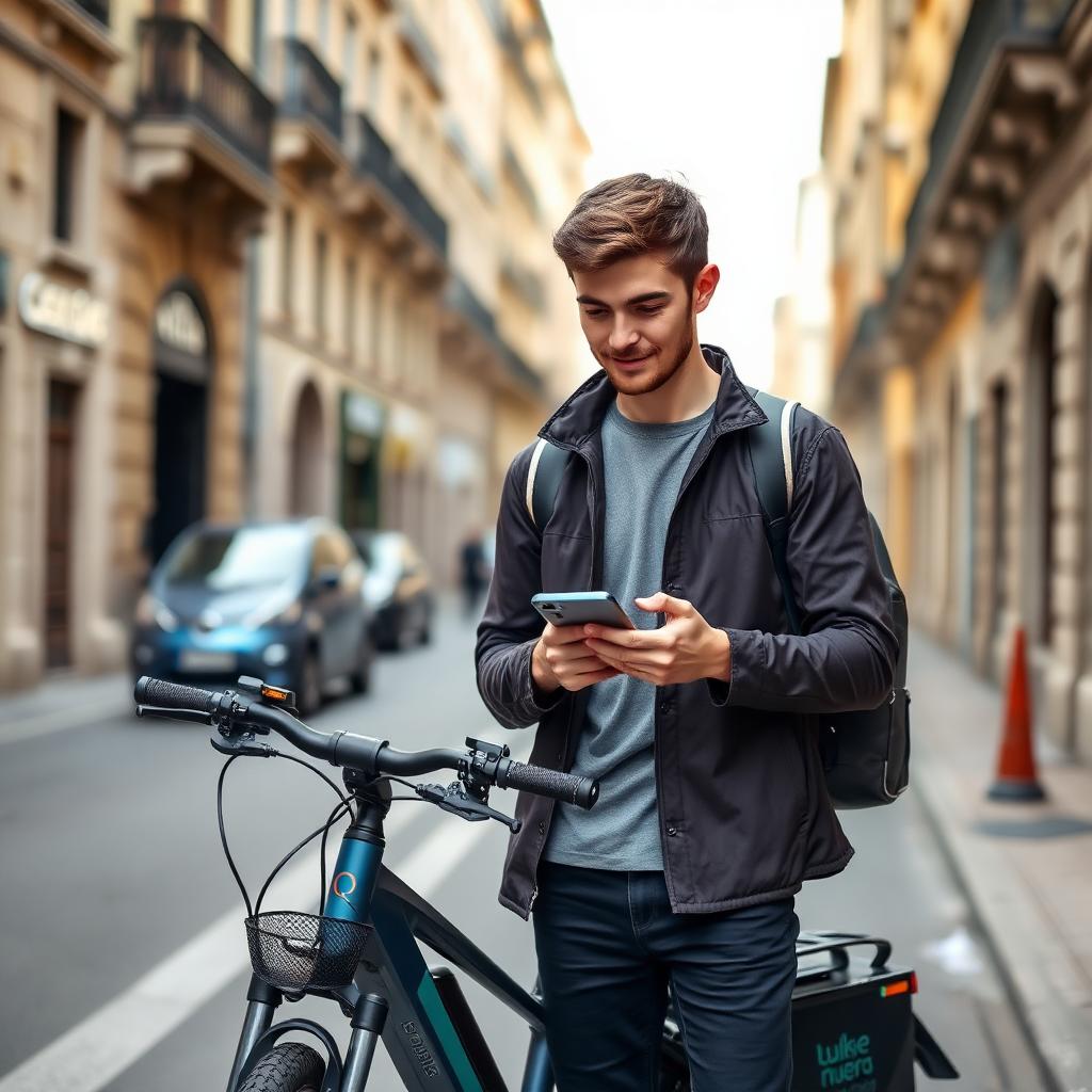 Courier reviewing the MyDelivro app
